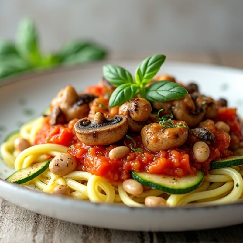 Hearty Mushroom Ragu with Zucchini Noodles