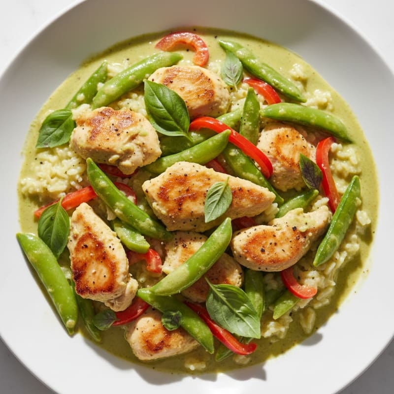 Green Curry Chicken with Coconut Milk