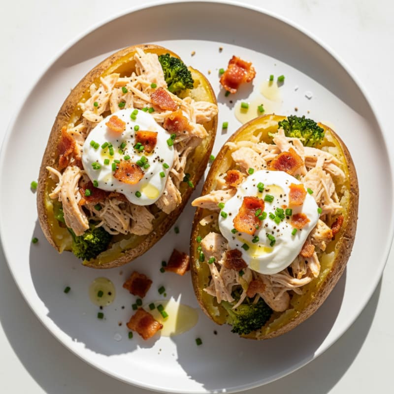 Creamy Loaded Baked Potatoes with Crispy Bacon