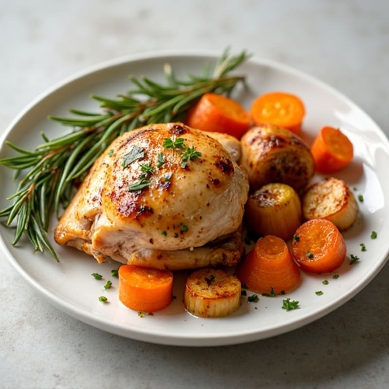 Herb-Roasted Chicken and Crispy Root Vegetables