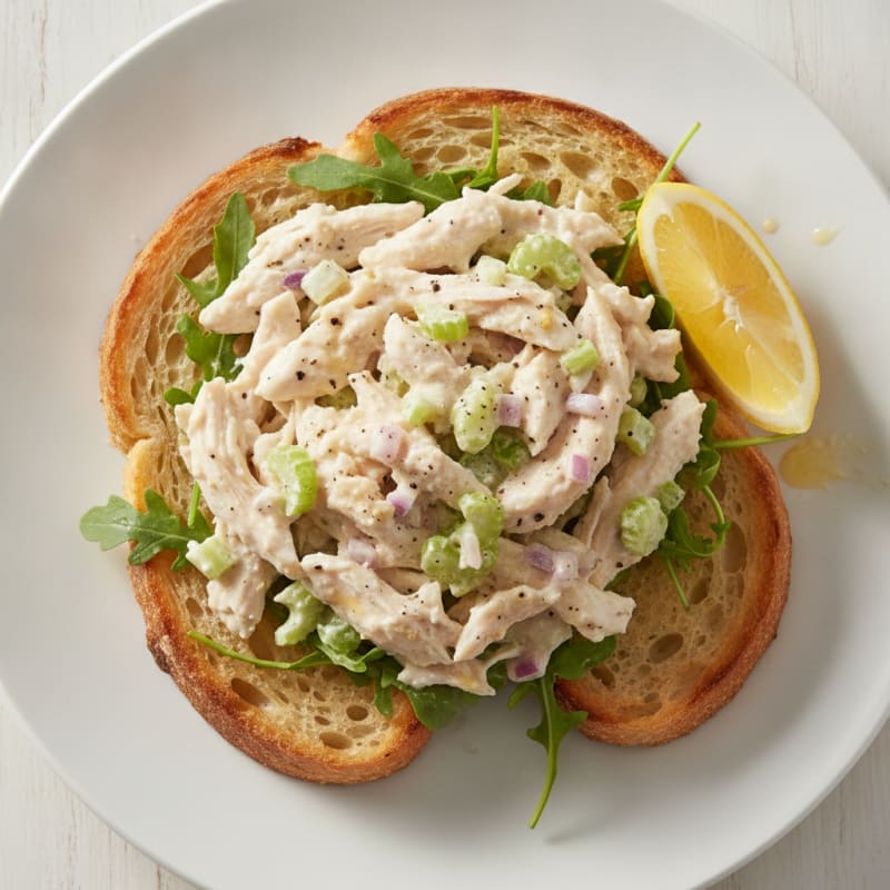 Creamy Chicken Salad on Toasted Sourdough