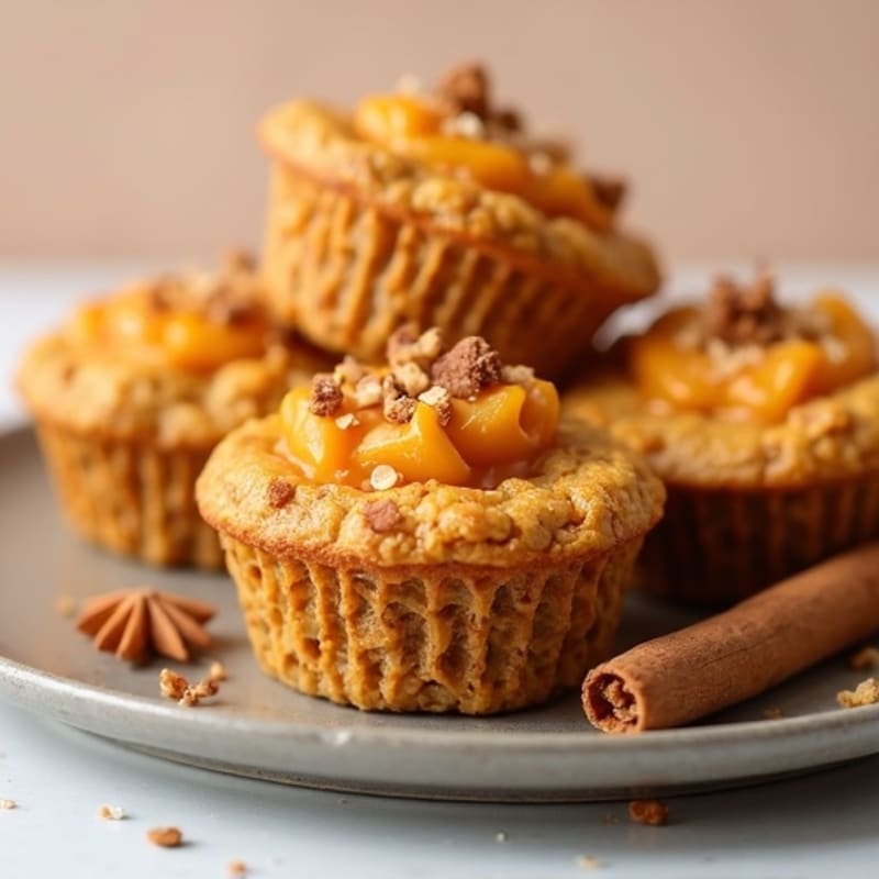 Baked Pumpkin Spice Protein Oatmeal Cups