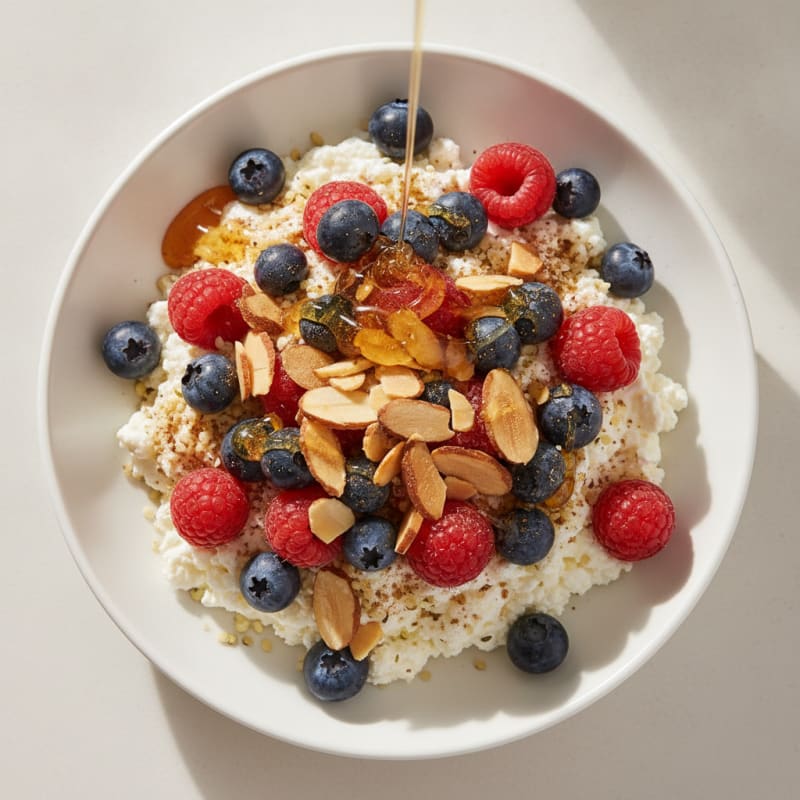 Cottage Cheese with Berries and Honey