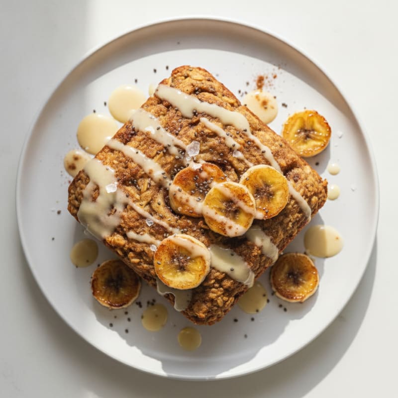 Vanilla Protein Baked Banana Oatmeal