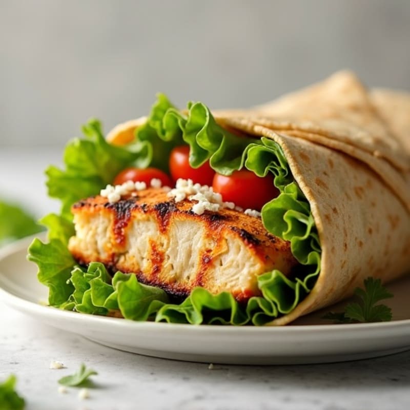 Crispy Grilled Chicken Caesar Wrap