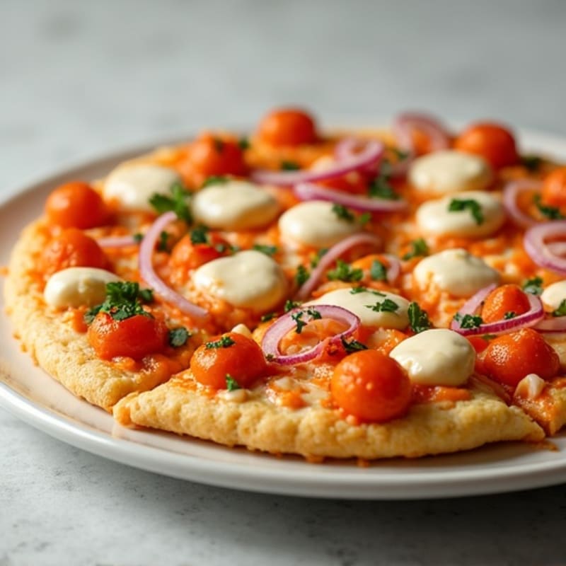 Healthy Buffalo Chicken Pizza