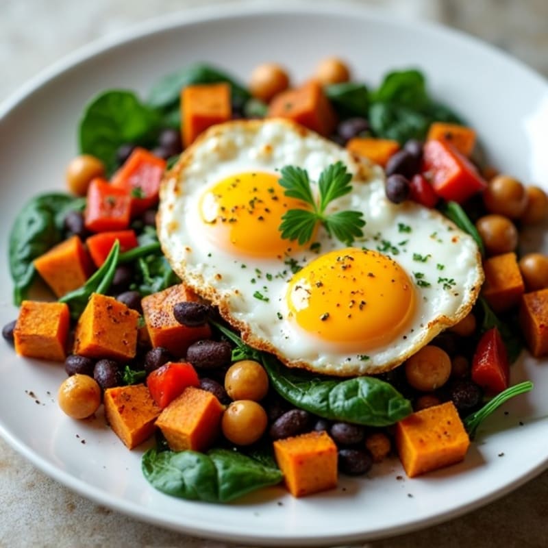 Spiced Chickpea Breakfast Hash with Fresh Herbs