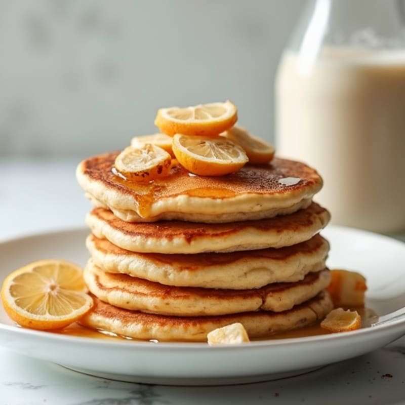 Fluffy Almond-Vanilla Protein Pancakes