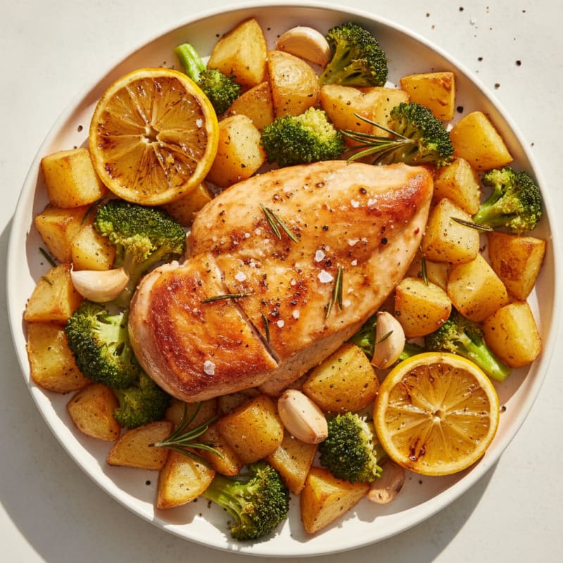 Roasted Chicken with Herbs and Potatoes