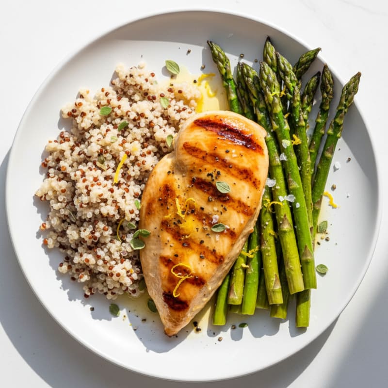 Grilled Lemon Herb Chicken with Asparagus