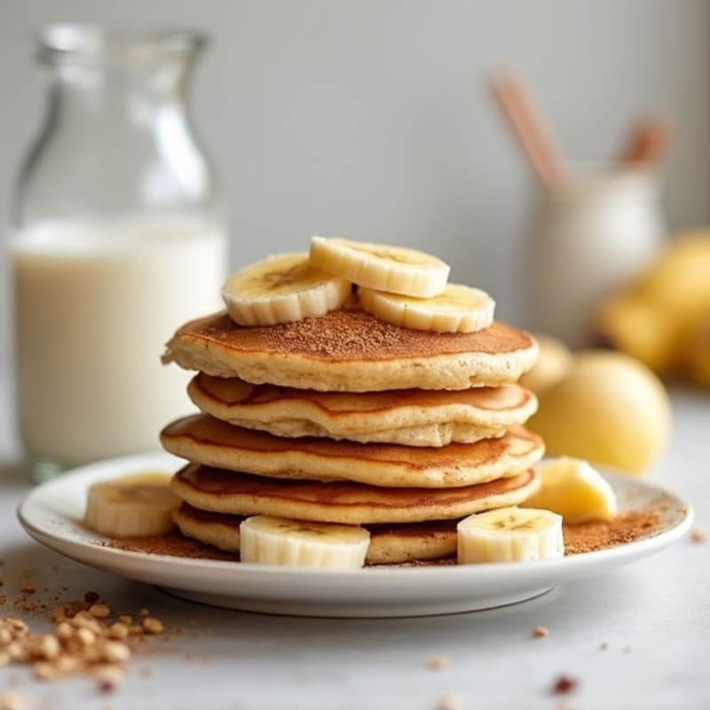 Fluffy Protein Pancakes with Warm Spiced Bananas