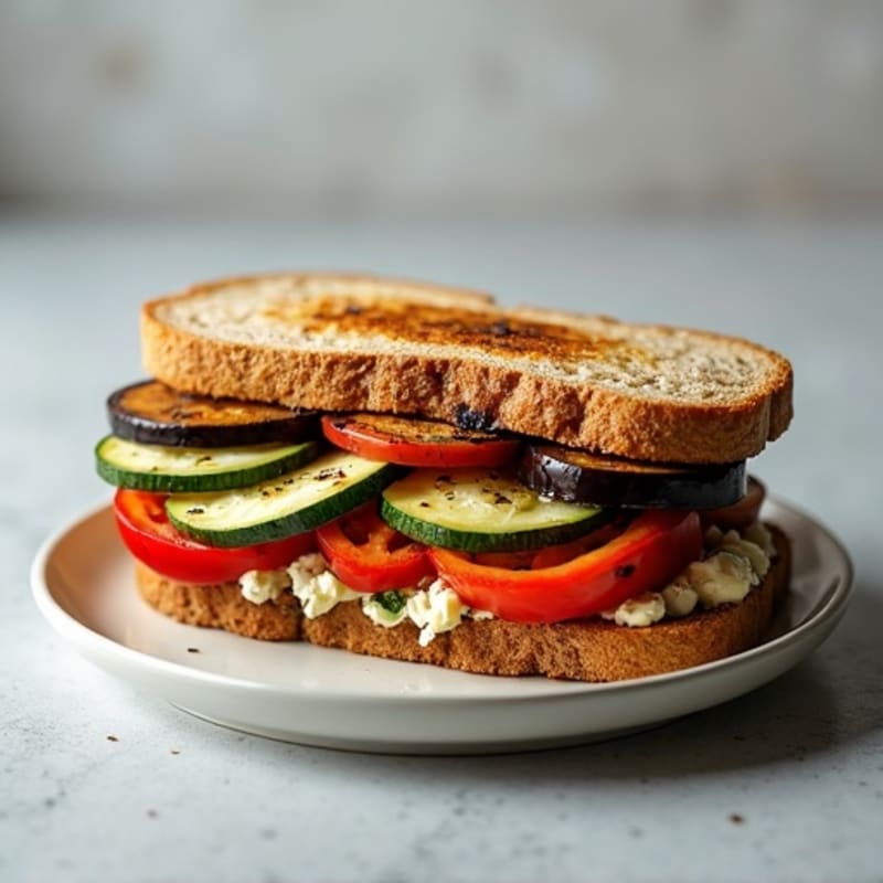 Grilled Balsamic Vegetable Whole Wheat Sandwich
