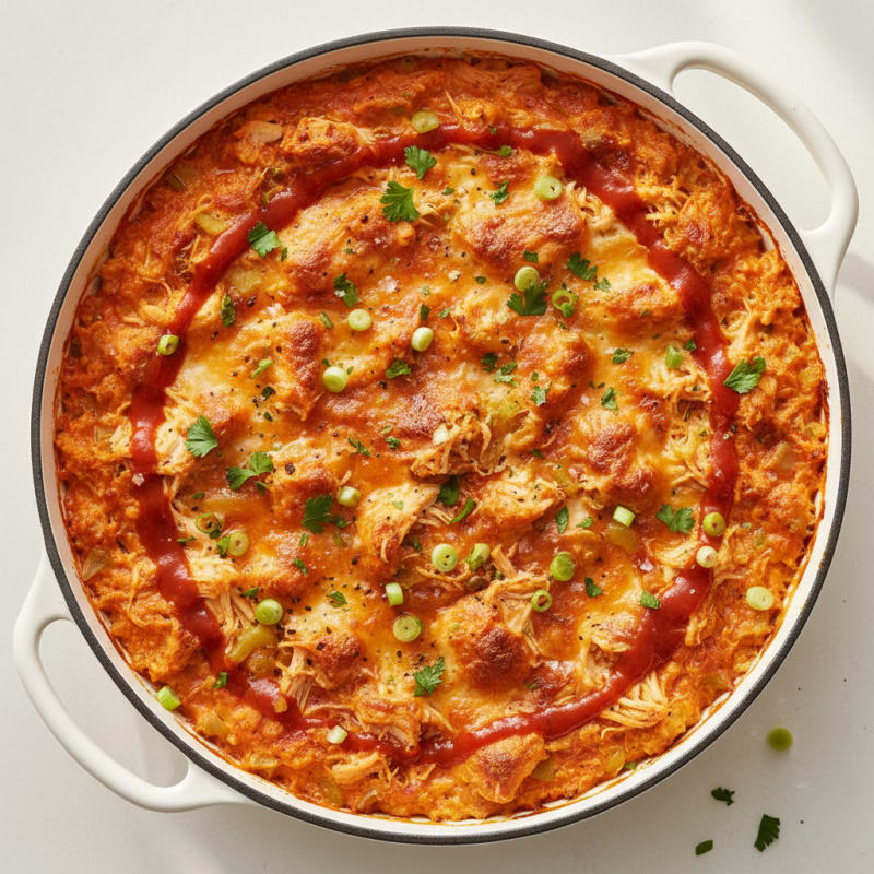 Creamy Buffalo Chicken Dip Skillet