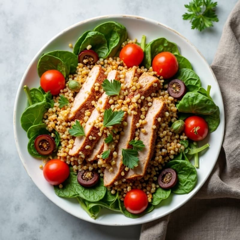 Warm Mediterranean Turkey and Quinoa Salad
