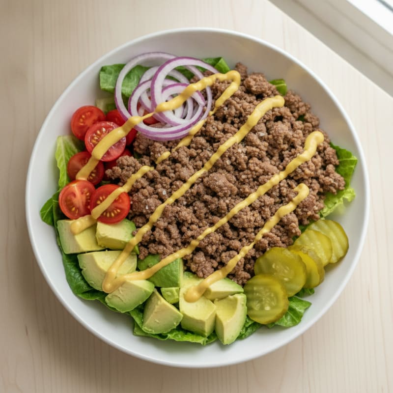 Classic Beef Burger Bowl