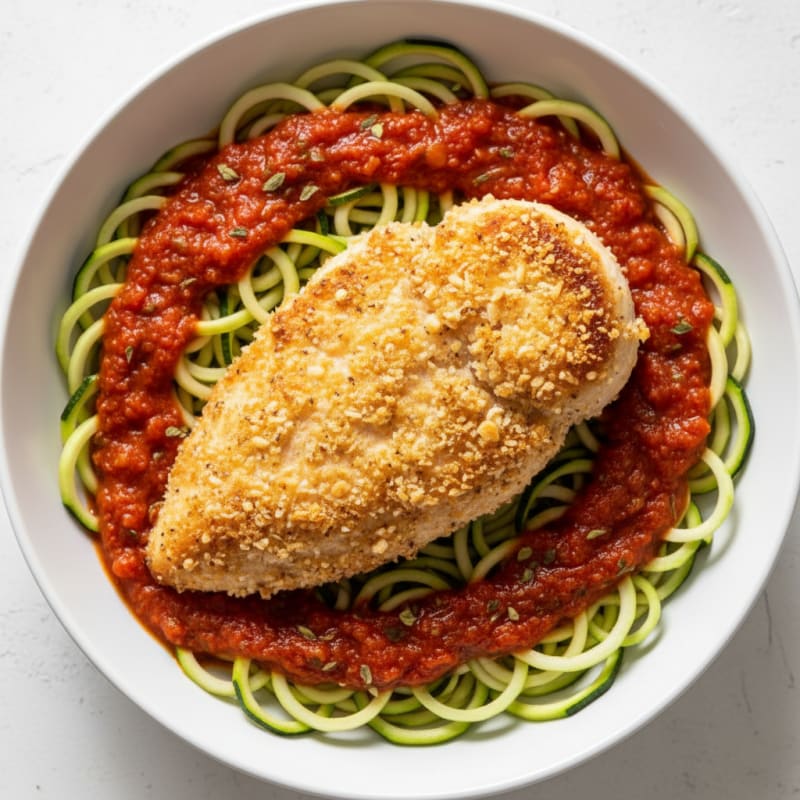 Parmesan-Crusted Chicken with Marinara Sauce