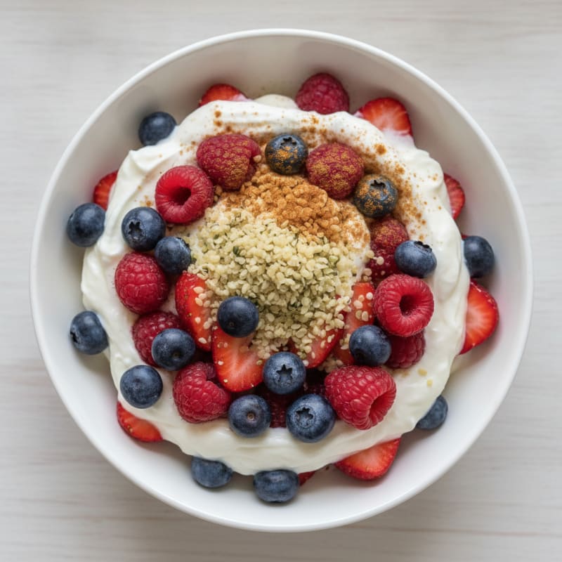 Creamy Greek Yogurt Protein Parfait with Mixed Berries