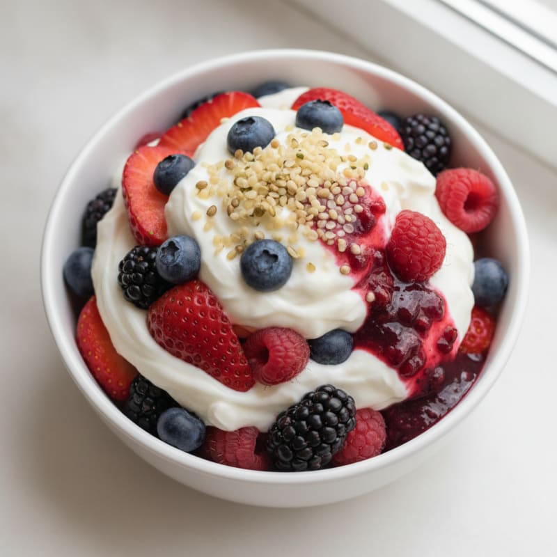 Creamy Greek Yogurt Protein Parfait with Mixed Berries