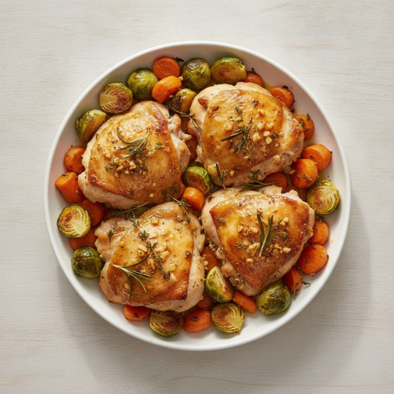 Garlic Herb Roasted Chicken Thighs