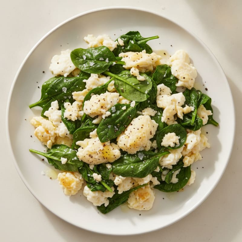 Egg White Spinach Scramble