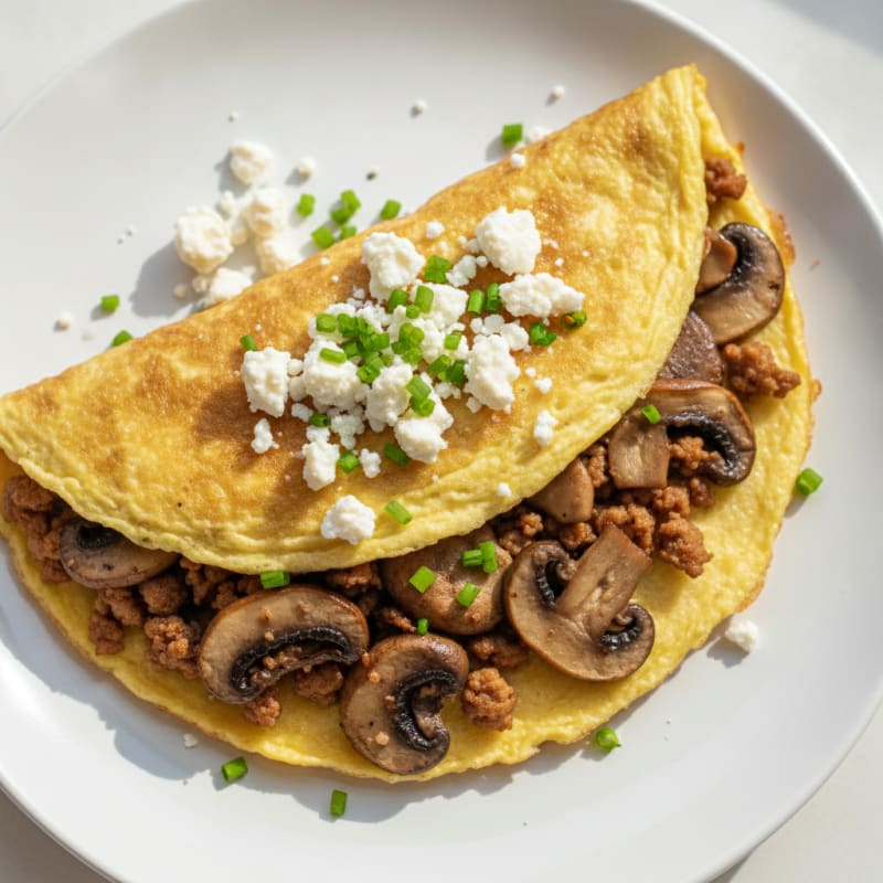 Savory Mushroom and Egg Omelette