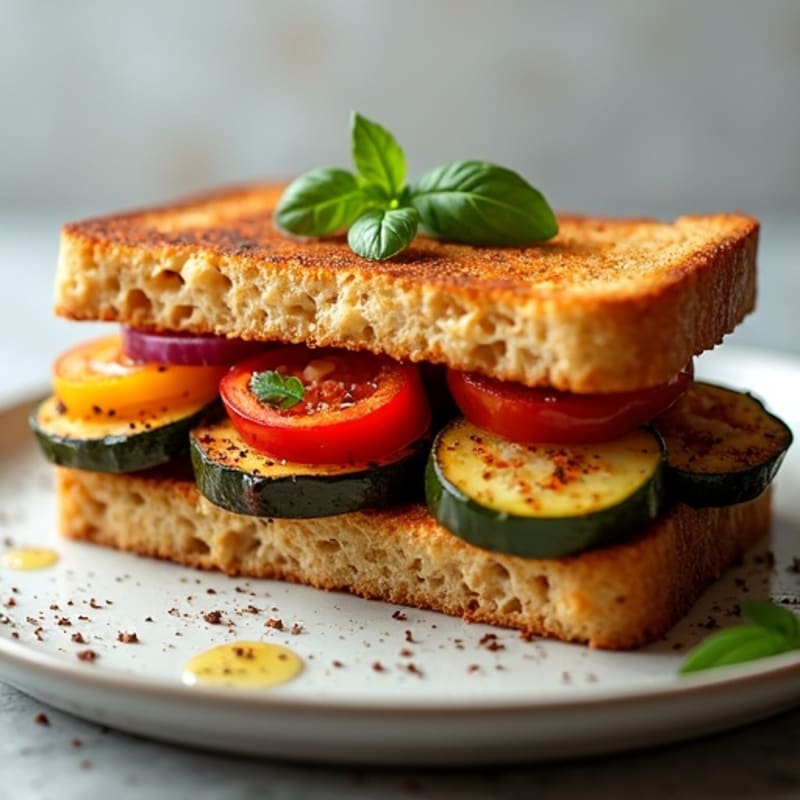 Crispy Roasted Vegetable Panini