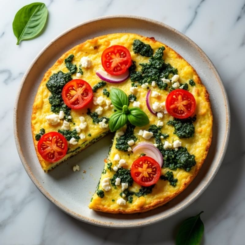 Herb-Roasted Tomato and Spinach Frittata