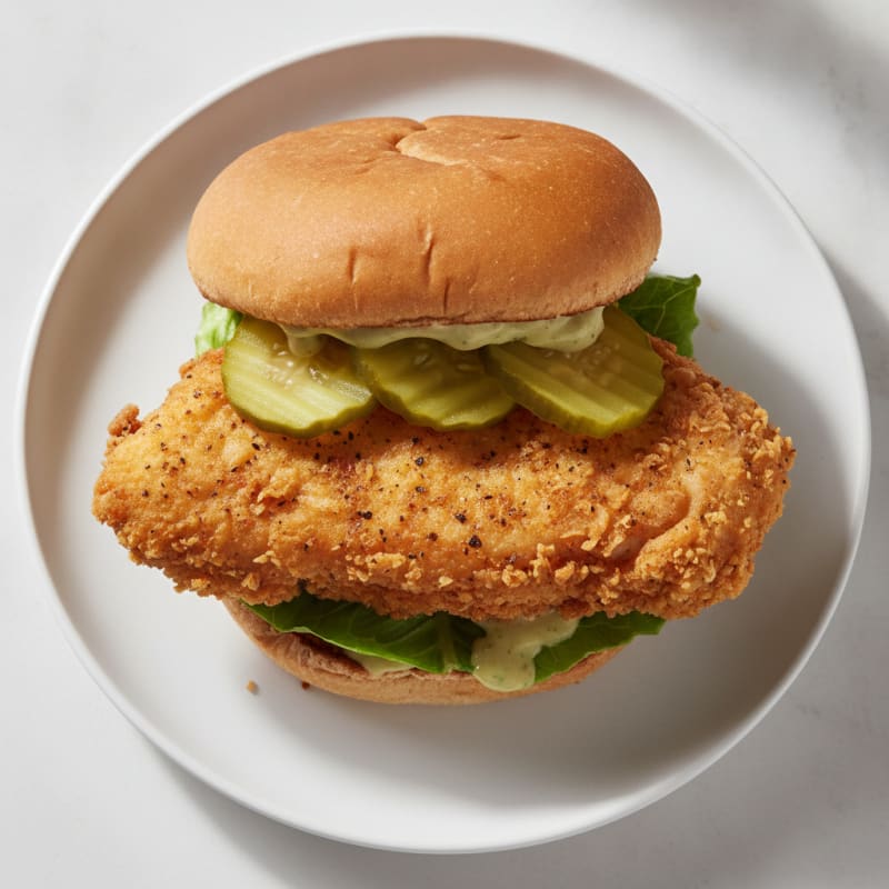Buttermilk Fried Chicken Sandwich with Pickles
