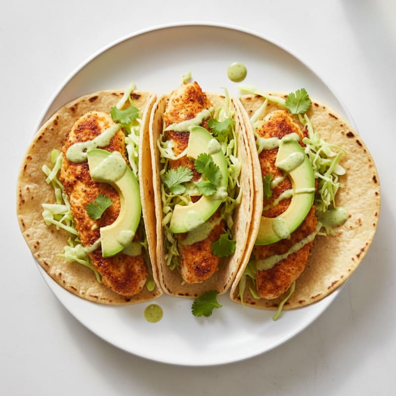 Crispy Chili-Lime Chicken Tacos