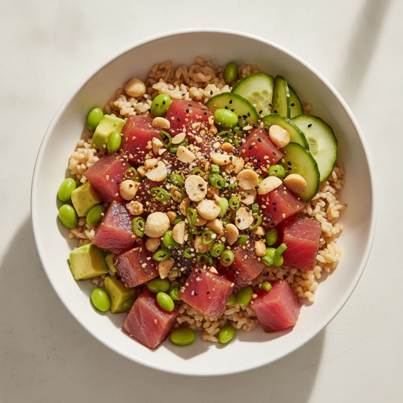 Ahi Tuna Poke Bowl with Macadamia Nuts