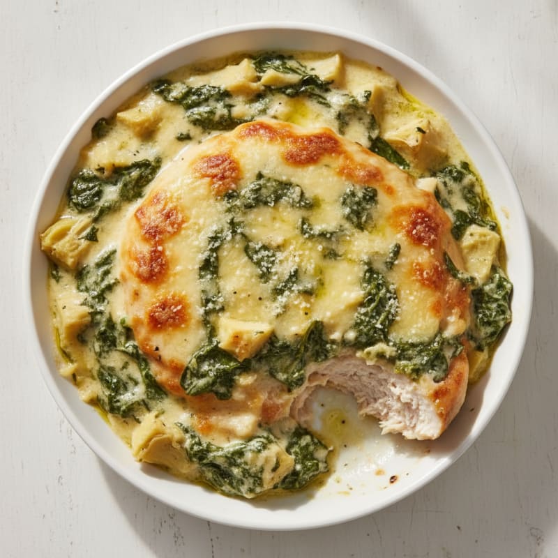 Baked Spinach Artichoke Chicken