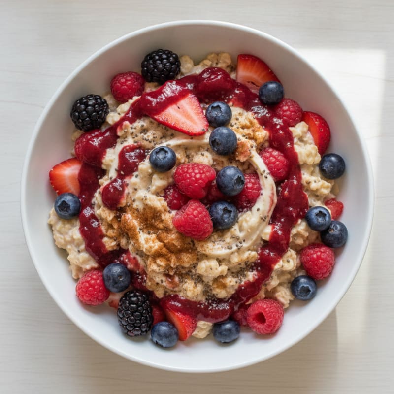 Berry Protein Overnight Oats