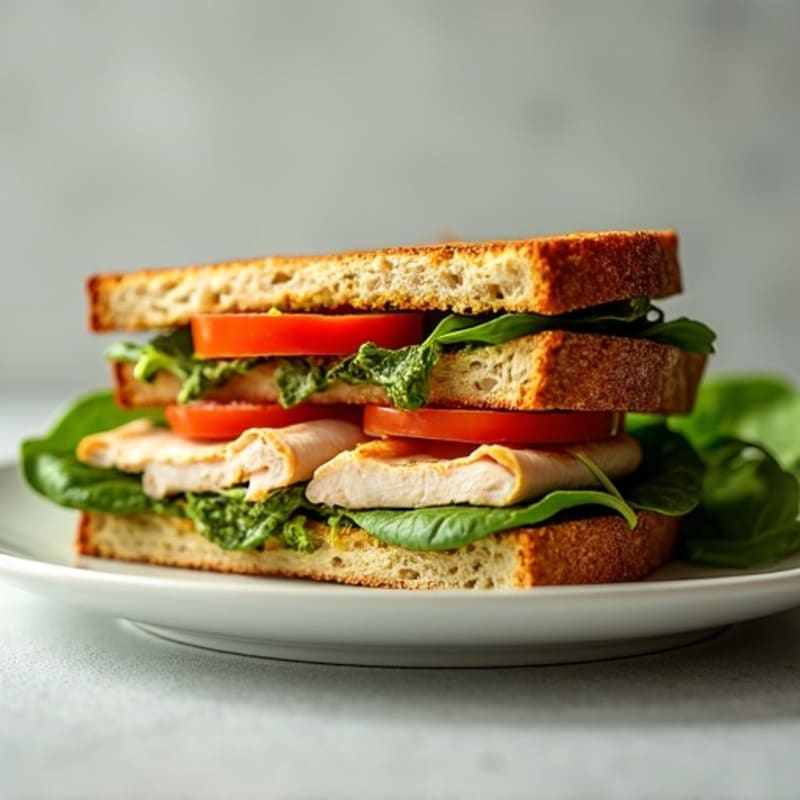 Crispy Turkey Pesto Panini
