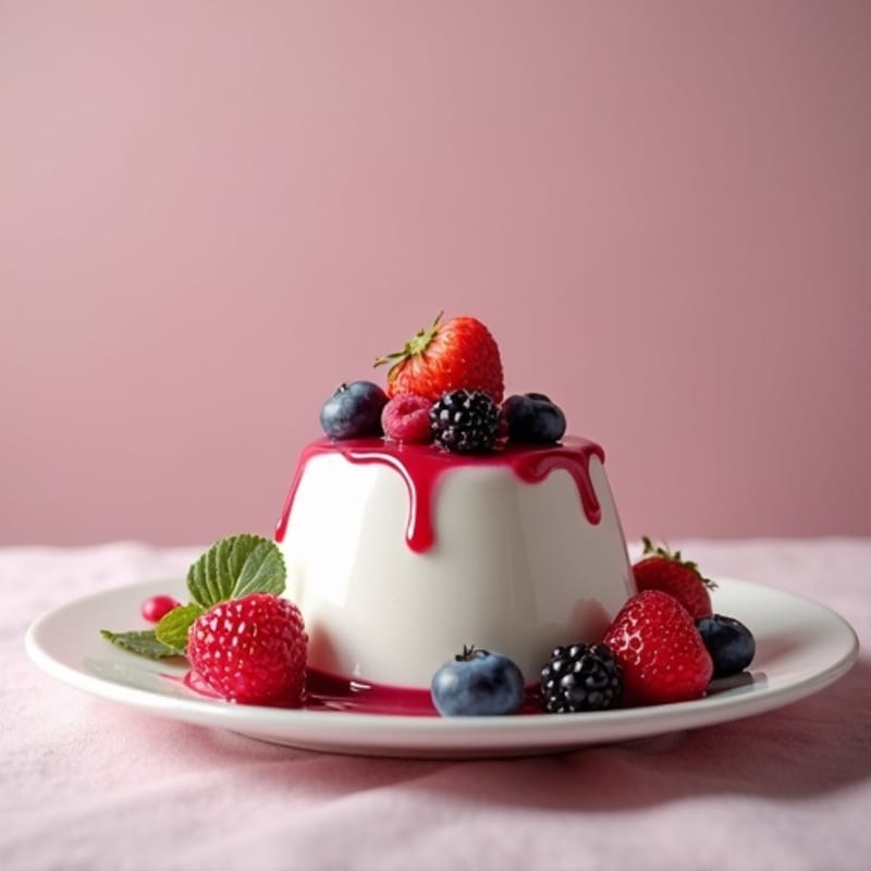 Greek Yogurt Protein Pudding with Mixed Berries