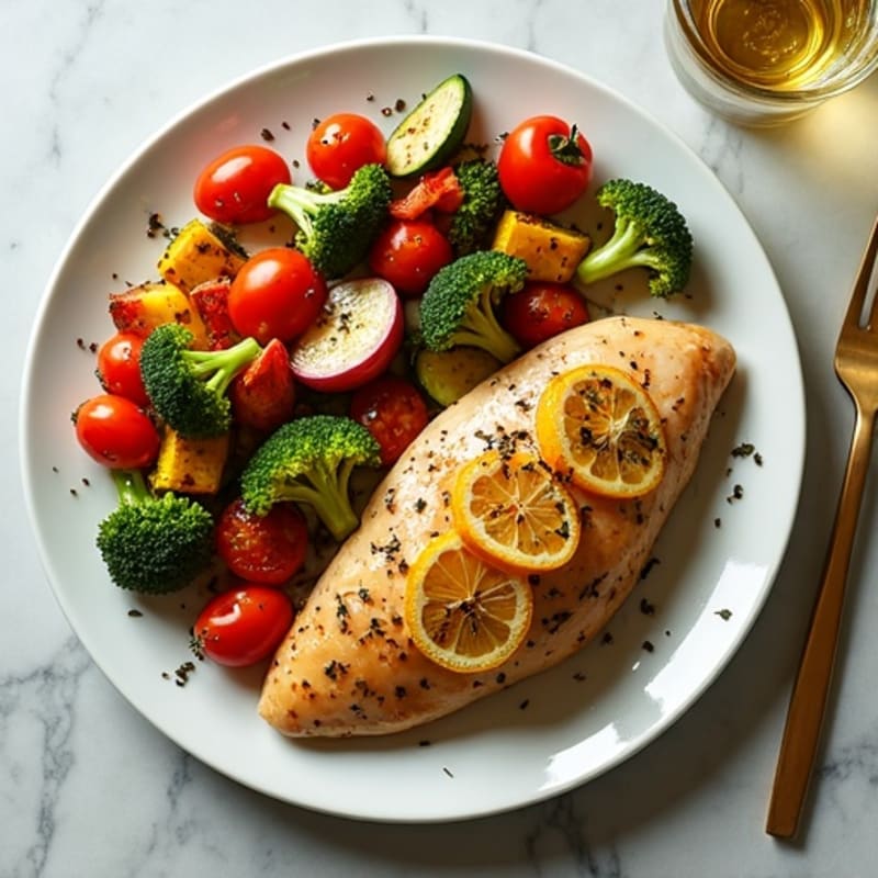 Sheet Pan Lemon Herb Chicken with Roasted Vegetables