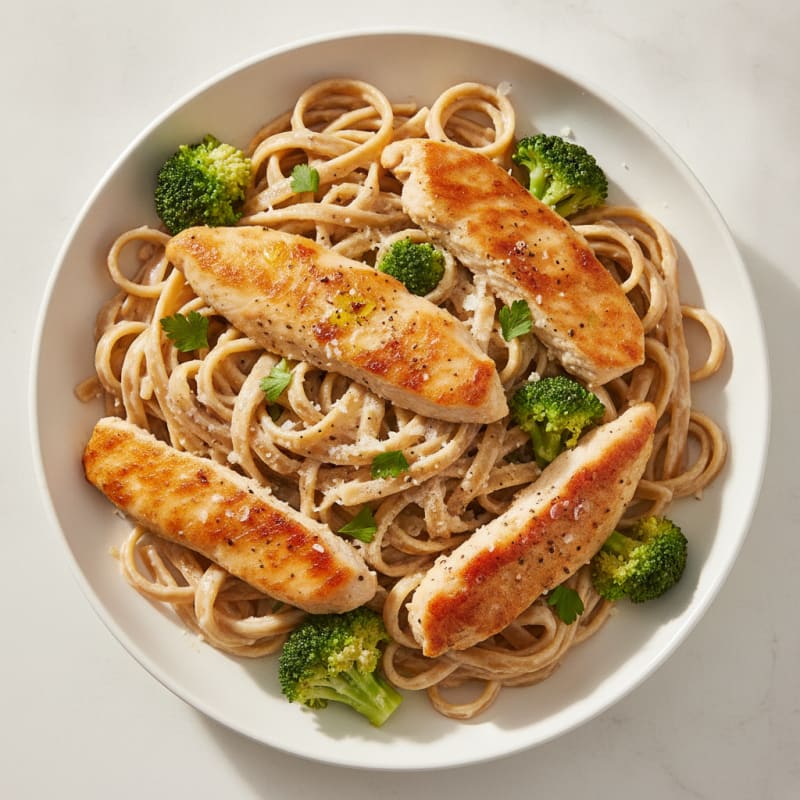 Clean Chicken Alfredo Fettuccine