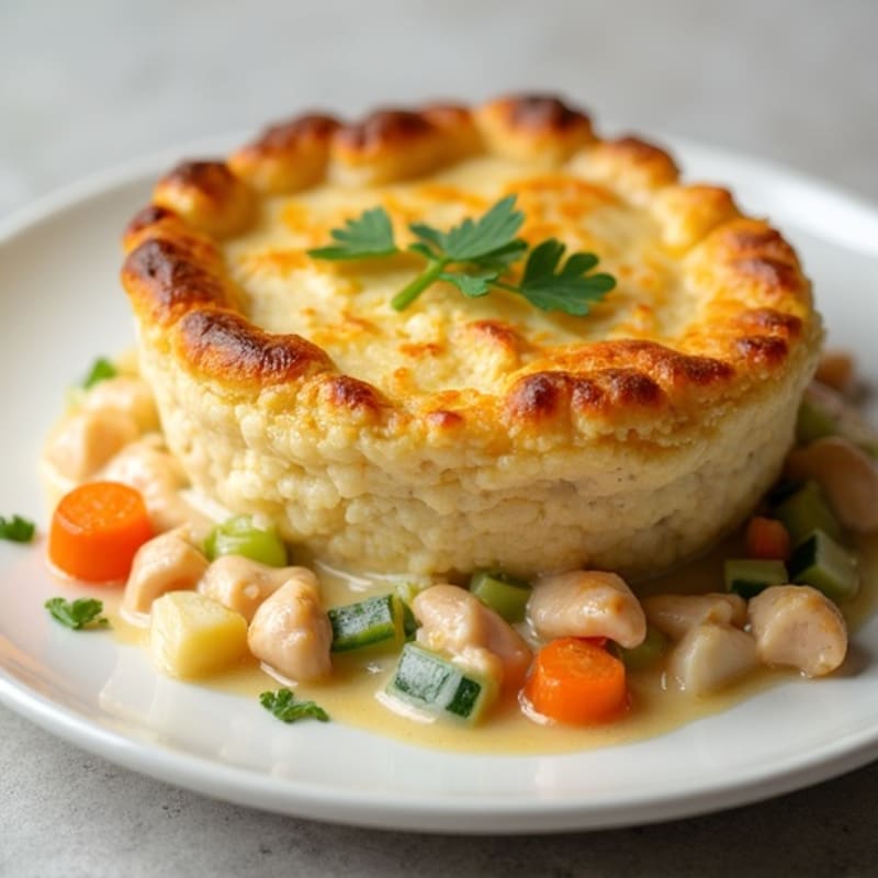 Creamy Cauliflower-Crust Chicken Pot Pie