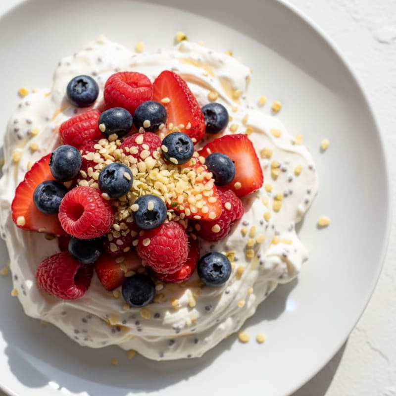 Creamy Greek Yogurt Protein Pudding with Berries