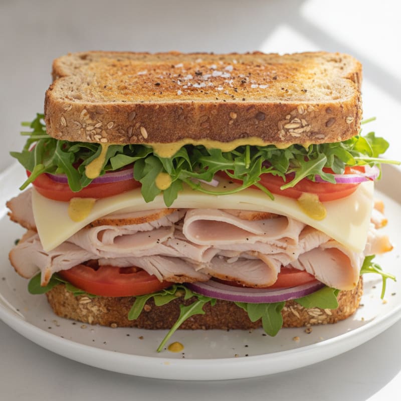 Hearty Turkey and Provolone Sandwich