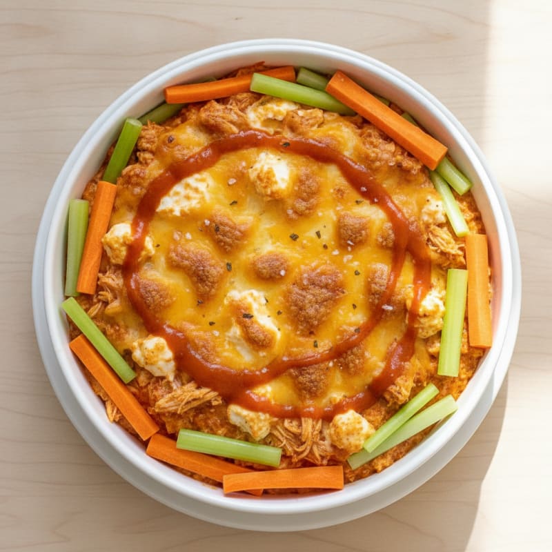 Clean Buffalo Chicken Dip with Cream Cheese