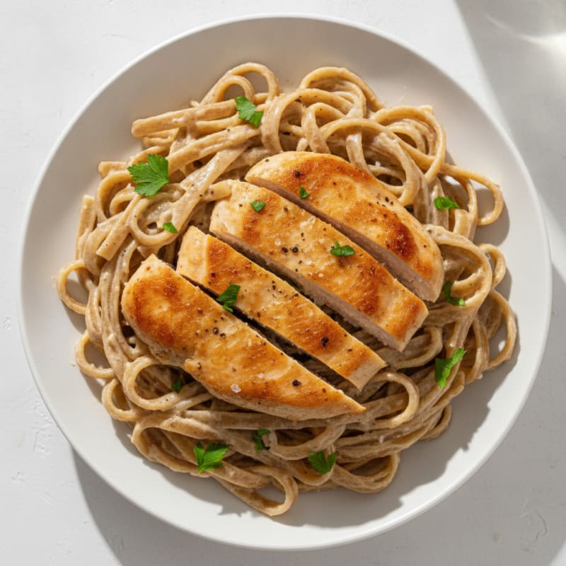 Creamy Garlic Parmesan Chicken Fettuccine