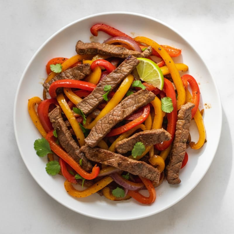 Lean Beef and Bell Pepper Fajita Stir-Fry