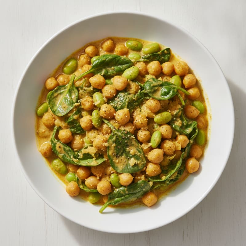 Quick Chickpea and Spinach Curry