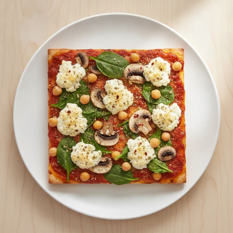 Vegetable-Loaded Marinara Pizza Bake