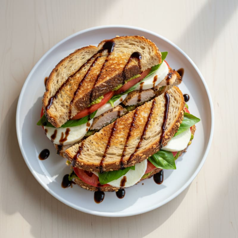 Golden Grilled Caprese Sandwich