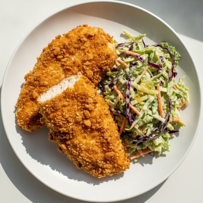 Buttermilk Fried Chicken with Creamy Slaw