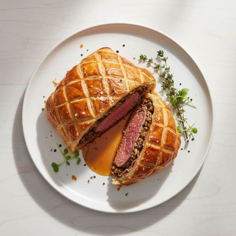 Classic Beef Wellington with Mushroom Duxelles