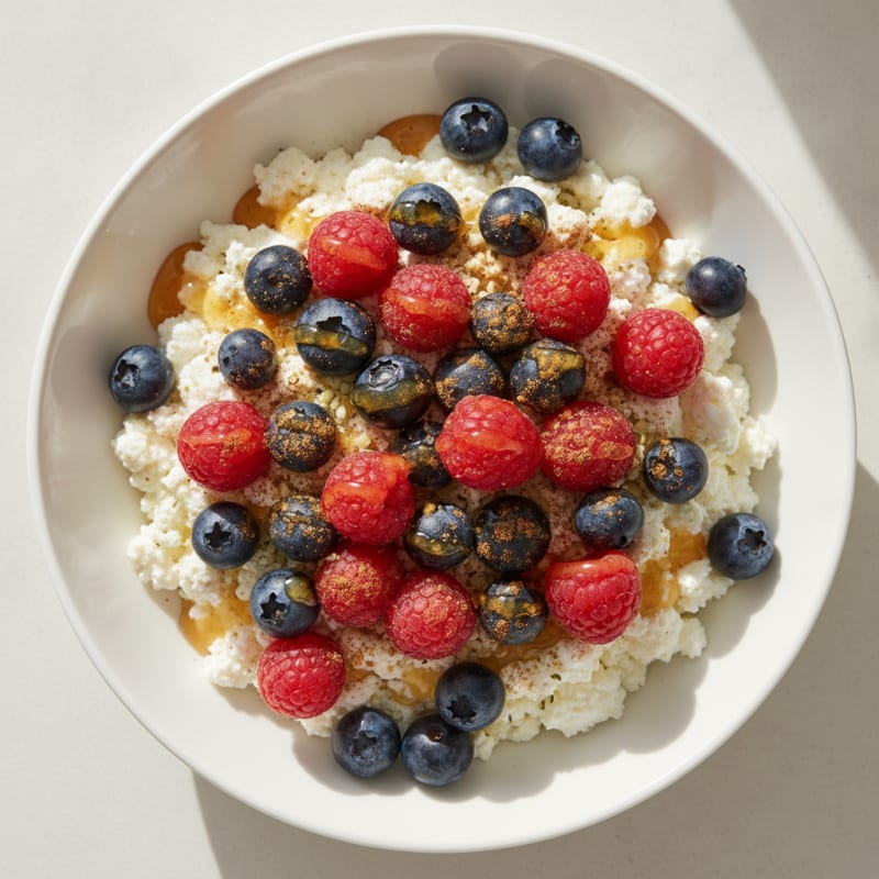 Cottage Cheese with Berries and Honey