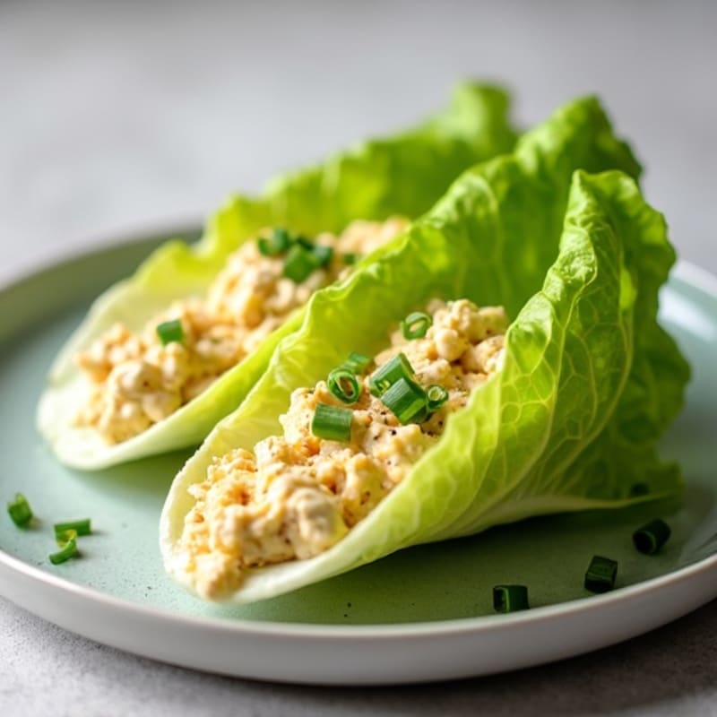 Creamy High-Protein Egg Salad Lettuce Wraps