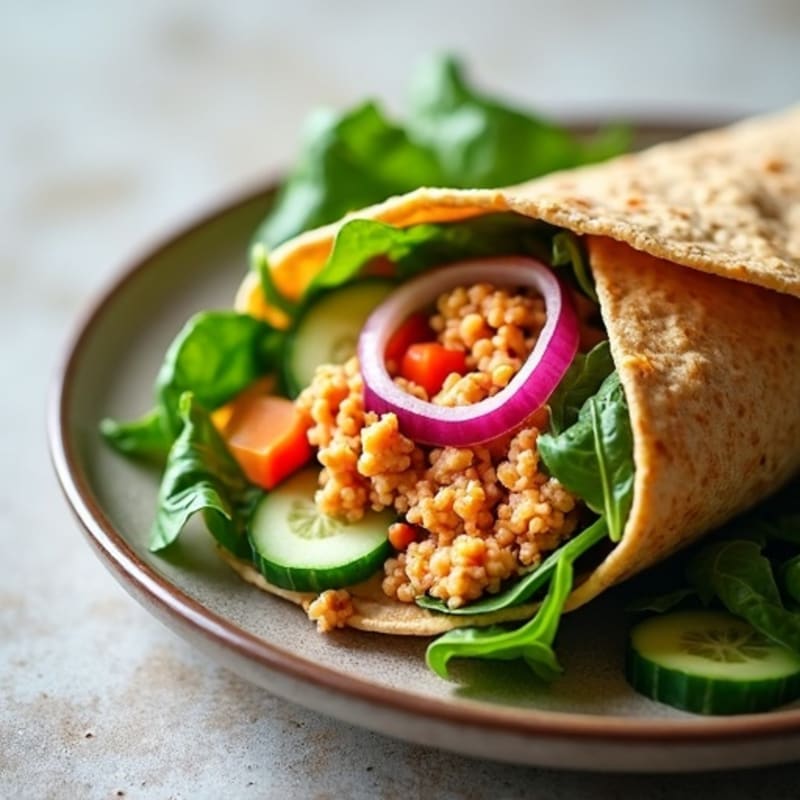 High-Protein Spicy Tuna Wrap